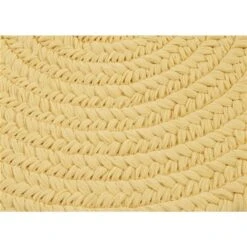 Colonial Mills Boca Raton 8-ft X 10-ft Pale Banana Oval Indoor/Outdoor Solid Area Rug