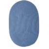 Colonial Mills Boca Raton 8-ft X 10-ft Blue Ice Oval Indoor/Outdoor Solid Area Rug