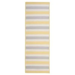 Colonial Mills Bayamo 2-ft X 15-ft Yellow Rectangular Indoor/Outdoor Stripe Runner