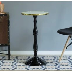 Fabulaxe White And Black Wooden Round End Table -Safavieh Shop 331023386 AlternateImage1 l
