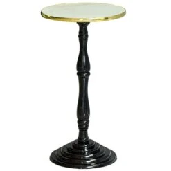 Fabulaxe White And Black Wooden Round End Table -Safavieh Shop 331023386 MainImage 001 l