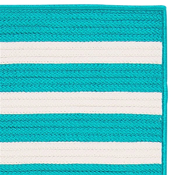 Colonial Mills Aniston Runner 2-ft X 10-ft Aqua Rectangular Indoor/Outdoor Stripe Farmhouse/Cottage Runner 1 Colonial Mills Aniston Runner 2-ft X 10-ft Aqua Rectangular Indoor/Outdoor Stripe Farmhouse/Cottage Runner