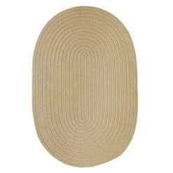 Colonial Mills Barataria 3-ft X 5-ft Linen Oval Indoor/Outdoor Solid Industrial Area Rug