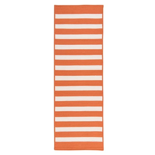 Colonial Mills Aniston Runner 2-ft X 6-ft Orange Rectangular Indoor/Outdoor Stripe Farmhouse/Cottage Runner 2 Colonial Mills Aniston Runner 2-ft X 6-ft Orange Rectangular Indoor/Outdoor Stripe Farmhouse/Cottage Runner - Image 2