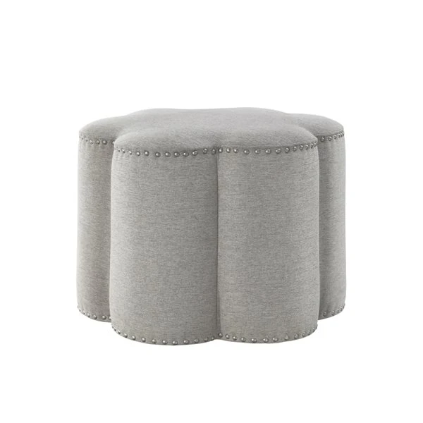 Inspired Home Bronx Modern Taupe Linen Abstract Ottoman 1 Inspired Home Bronx Modern Taupe Linen Abstract Ottoman