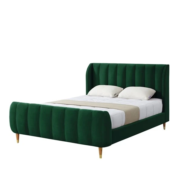 Inspired Home Eleazar Hunter Green Queen Platform Bed 1 Inspired Home Eleazar Hunter Green Queen Platform Bed