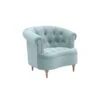 Inspired Home Shabby Chic Ismail Upholstered Button Tufted Light Blue Velvet Accent Chair