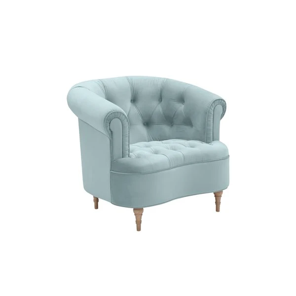 Inspired Home Shabby Chic Ismail Upholstered Button Tufted Light Blue Velvet Accent Chair 1 Inspired Home Shabby Chic Ismail Upholstered Button Tufted Light Blue Velvet Accent Chair
