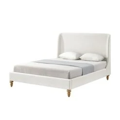 Inspired Home Maisy Cream White Twin Bed Frame Bed