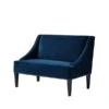 Inspired Home Malaya Modern Navy Velvet Accent Bench