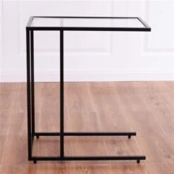 Costway Black Accent Table With Glass Top - Set Of 2 9 Costway Black Accent Table With Glass Top - Set Of 2 -Safavieh Shop 331026482 AlternateImage3 l