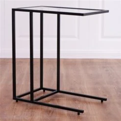 Costway Black Accent Table With Glass Top - Set Of 2 8 Costway Black Accent Table With Glass Top - Set Of 2 -Safavieh Shop 331026482 AlternateImage4 l
