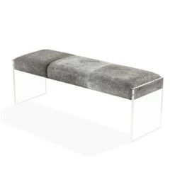 Plata Import N/A 54-in Modern Grey Bench