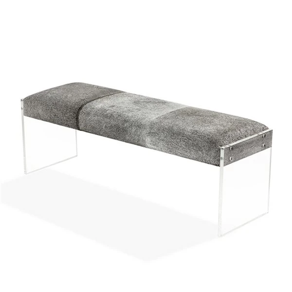 Plata Import N/A 54-in Modern Grey Bench 1 Plata Import N/A 54-in Modern Grey Bench
