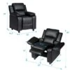 Costway 29-in Black Upholstered Kids Accent Chair