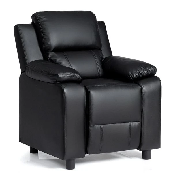 Costway 29-in Black Upholstered Kids Accent Chair 2 Costway 29-in Black Upholstered Kids Accent Chair - Image 2