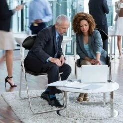 Costway Outdoor Black Metal Solid Standard Folding Chair - 6-Pack 7 Costway Outdoor Black Metal Solid Standard Folding Chair - 6-Pack -Safavieh Shop 331038010 AlternateImage2 l