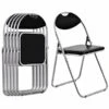 Costway Outdoor Black Metal Solid Standard Folding Chair - 6-Pack