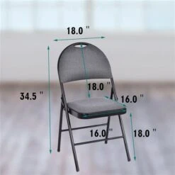 Costway Indoor Grey Metal Upholstered Standard Folding Chair - 6-Pack -Safavieh Shop 331038069 AlternateImage1 l