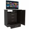 FM Furniture Carolina Black 4-Drawer Combo Dresser