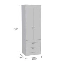 FM Furniture Alabama White Armoire -Safavieh Shop 331040318 AlternateImage2 l