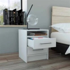 FM Furniture Philadelphia White Nightstand -Safavieh Shop 331040368 AlternateImage2 l