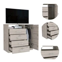 FM Furniture Carolina Light Grey 4-Drawer Standard Dresser -Safavieh Shop 331041955 AlternateImage3 l