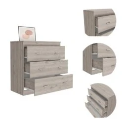 FM Furniture Dove Light Grey-White 3-Drawer Standard Dresser 7 FM Furniture Dove Light Grey-White 3-Drawer Standard Dresser -Safavieh Shop 331041957 AlternateImage3 l