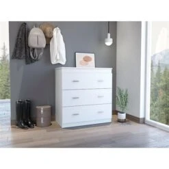 FM Furniture Dove White 3-Drawer Standard Dresser -Safavieh Shop 331041977 AlternateImage1 l