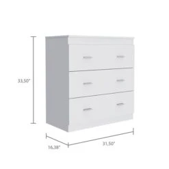 FM Furniture Dove White 3-Drawer Standard Dresser -Safavieh Shop 331041977 AlternateImage2 l