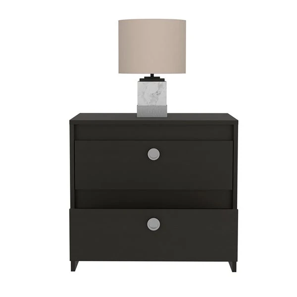 FM Furniture Lily Black Nightstand 2 FM Furniture Lily Black Nightstand - Image 2