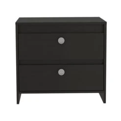 FM Furniture Lily Black Nightstand