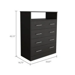 FM Furniture Lagos Black 4-Drawer Standard Dresser -Safavieh Shop 331042191 AlternateImage2 l