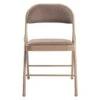 Commercialine 900 Series Indoor Star Trail Brown Fabric Padded Standard Folding Chairs With Steel Frame - 4-Pack