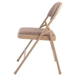 Commercialine 900 Series Indoor Star Trail Brown Fabric Padded Standard Folding Chairs With Steel Frame - 4-Pack -Safavieh Shop 331050576 AlternateImage2 l
