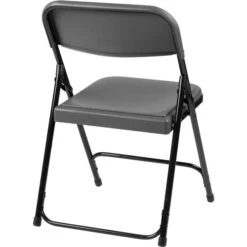 National Public Seating 800 Series Indoor/Outdoor Charcoal Grey Plastic Solid Standard Folding Chairs With Steel Frame - 4-Pack -Safavieh Shop 331050577 AlternateImage4 l