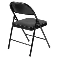 Commercialine 900 Series Indoor Star Trail Black Fabric Padded Standard Folding Chairs With Steel Frame - 4-Pack -Safavieh Shop 331050585 AlternateImage2 l