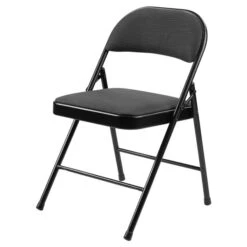 Commercialine 900 Series Indoor Star Trail Black Fabric Padded Standard Folding Chairs With Steel Frame - 4-Pack -Safavieh Shop 331050585 MainImage 001 l