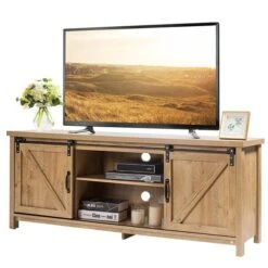 Safavieh Shop 38 Costway Rustic Oak TV Cabinet For TV's Up To 60-in