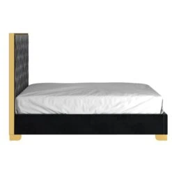 !nspire Black And Gold Contemporary Velvet Queen Platform Bed -Safavieh Shop 331061612 AlternateImage2 l