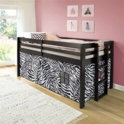 Alaterre Jasper Espresso And Zebra Toddler Bed With Tent -Safavieh Shop 331061942 AlternateImage1 l
