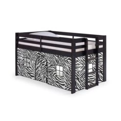 Alaterre Jasper Espresso And Zebra Toddler Bed With Tent -Safavieh Shop 331061942 AlternateImage2 l