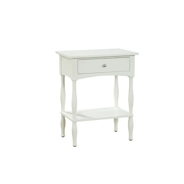 Alaterre Shaker Cottage Ivory Wood Rectangular End Table With Drawer 5 Alaterre Shaker Cottage Ivory Wood Rectangular End Table With Drawer - Image 5