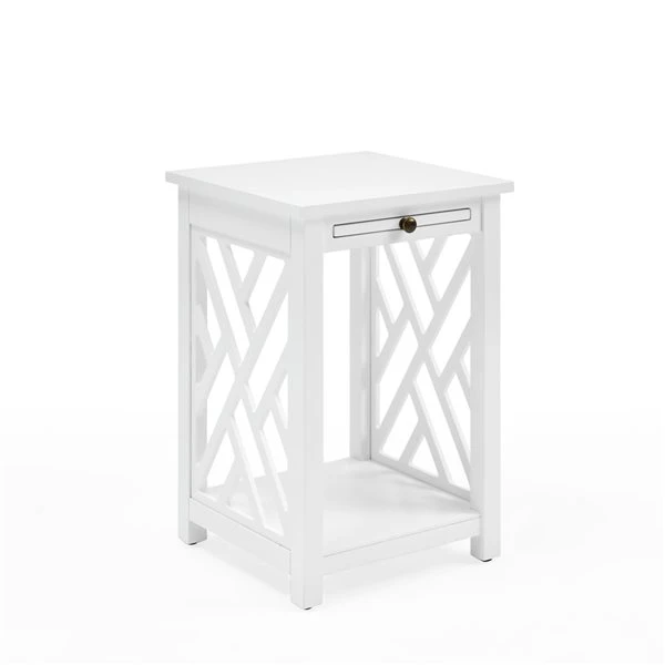Alaterre Coventry 36-in White Pine Accent Table Set - 2-Piece 4 Alaterre Coventry 36-in White Pine Accent Table Set - 2-Piece - Image 4