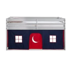 Alaterre Jasper Dove Grey, Blue And Red Toddler Bed With Tent -Safavieh Shop 331062285 AlternateImage2 l