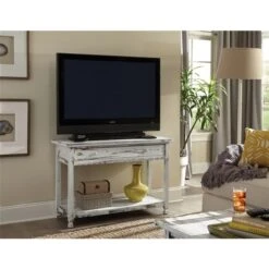 Alaterre Country Cottage White Rustic Console Table -Safavieh Shop 331062296 AlternateImage3 l