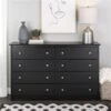 Prepac Sonoma Black Pine 8-Drawer Double Dresser