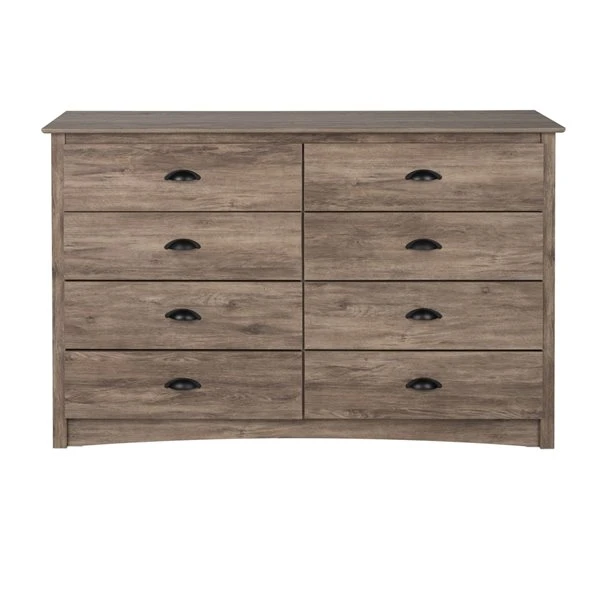 Prepac Salt Spring Drifted Grey Pine 8-Drawer Double Dresser 1 Prepac Salt Spring Drifted Grey Pine 8-Drawer Double Dresser