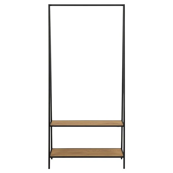 Seaford Industrial Freestanding Clothes Rack With 2 Shelves And Hangin 5 Seaford Industrial Freestanding Clothes Rack With 2 Shelves And Hangin - Image 5