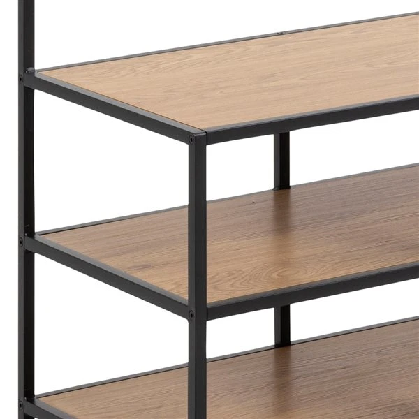 Seaford Industrial Freestanding Clothes Rack With 3 Shelves And Hooks 1 Seaford Industrial Freestanding Clothes Rack With 3 Shelves And Hooks